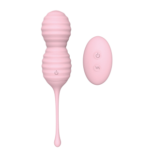 Вагинальные шарики розовые с дистанционным пультом PLEASURE BALLS&amp;amp;EGGS BEEHIVE PINK