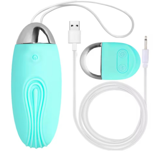 Виброяйцо вагинальное с пультом ДУ цвет мятный Cottelli Collection Little Whale