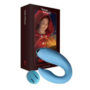 Вибратор для пары с пультом управления голубого цвета FairyGasm PleasureBerry