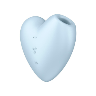 Вакуумный стимулятор для клитора голубого цвета Satisfyer Cutie Heart