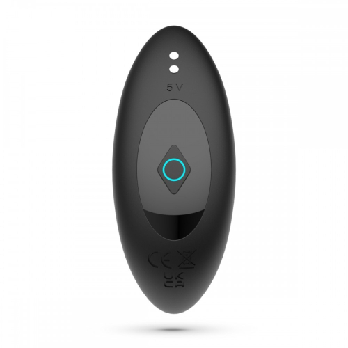 Анальна вібропробка з поштовхами силіконова чорна з пультом керування Crushious Octo - 5