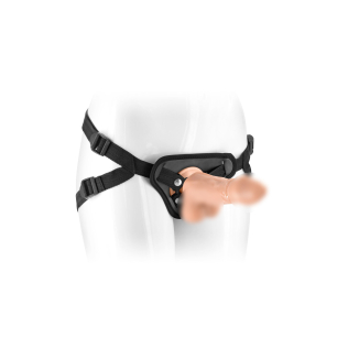 Ременной реалистичный страпон телесного цвета Real Body Mike