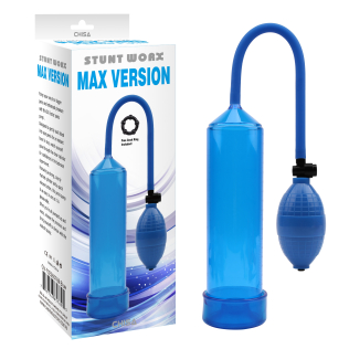 Вакуумна помпа для збільшення статевого члена синя CHISA Stunt Worx PMAX VERSION
