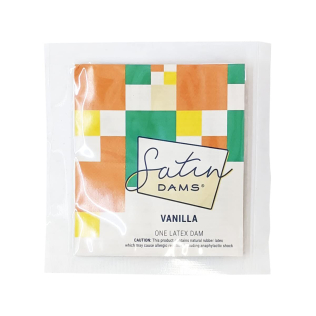 Серветка латексна для орального сексу з ароматом і смаком ванілі ONE Satin Dams 1 штука