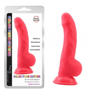 Фалоімітатор реалістичний на присосці нео червоного кольору Chisa Carl L