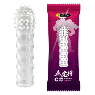 Стимулююча насадка презерватив на член прозорого кольору Meleon