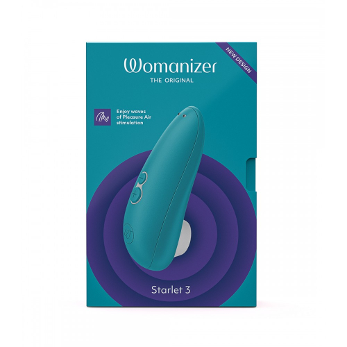 Вакуумный бесконтактный стимулятор для клитора Бирюзовый Womanizer Starlet 3 - 11