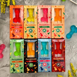 Леденец на палочке в форме вагины со вкусом Джина VidDushi SHE 17 гр