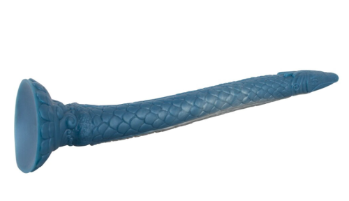 Довгий фалоімітатор із присоскою у вигляді щупалець вугра синього кольору Beasty Cocks Eel of Ecstasy - 7