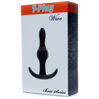 Анальная пробка черного цвета Boss of toys Boss Series T Plug Wave Black