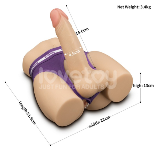 Мастурбатор полуторс з трусиками Анус з членом тілесного кольору Lovetoy Streetgirls #14 with Bendable Dildo - 2