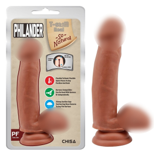 Фалос на присоску реалістичний бежевий CHISA Philander Latin