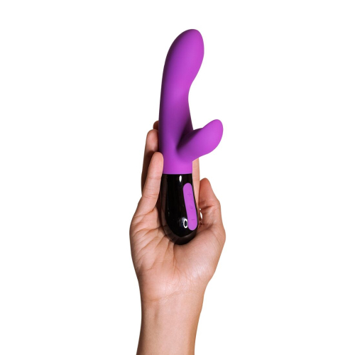 Вібратор кролик для стимуляції зони G і кліторальним язичком фіолетовий Adrien Lastic Gaia - 4