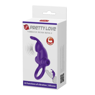 Кольцо эрекционное с вибро-стимулятором клитора Pretty Love Vibrant penis ring I BI-210204-1