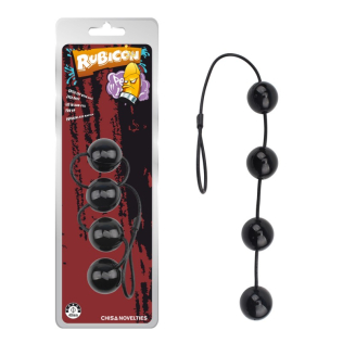 Анальные шарики на веречоке черные Chisa Anal Balls Medium