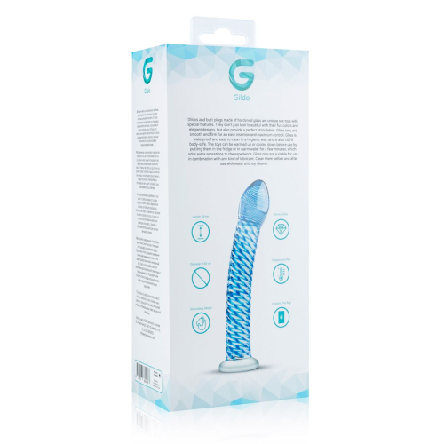 Скляний фалос ребристий Gildo Glass Dildo No. 5 - 7