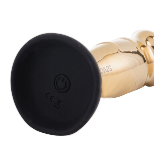 Вибромассажер простаты золотистого цвета Lockink Sevanda Hercules Vibrating - 3