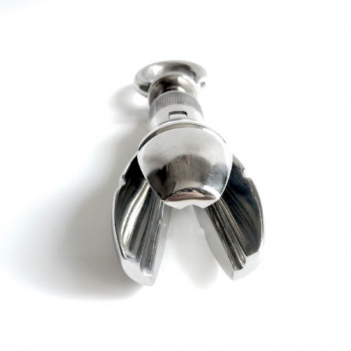 Анальная пробка с кольцом металлическая серебристого цвета Uabdsm Anal Lock - 2