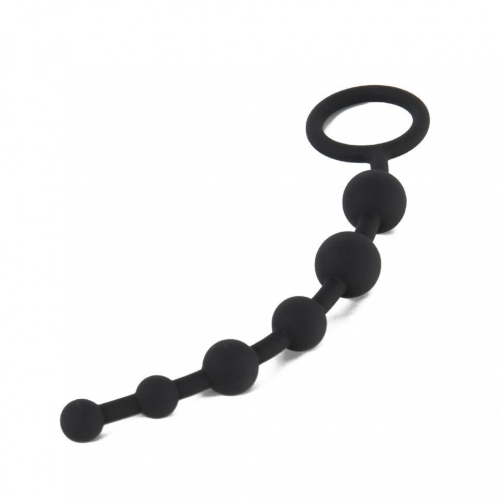 Анальные бусы силиконовые черные Pornhub Anal Beads - 1