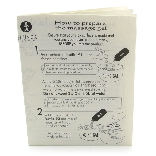 Набір масажних гелів 2-в-1 з ароматом екзотичних фруктів + простирадло в комплекті Shunga - 5