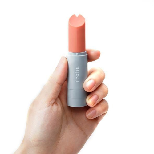 Віброкуль для стимуляції клітора у вигляді помади медичний силікон помаранчева з сірим Iroha Stick Tenga - 3