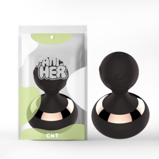 Вибромассажер Ванд микрофон для стимуляции интимных зон черного цвета с золотым Cnt Body Ecstasy