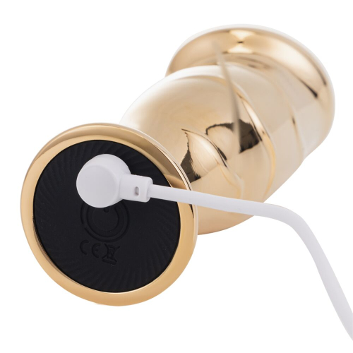 Вибромассажер простаты золотистого цвета Lockink Sevanda Hercules Vibrating - 5