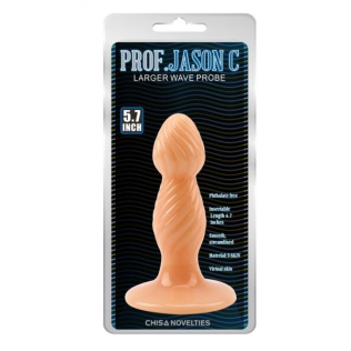 Анальный плаг на присоске Chisa Large Wave Probe телесный