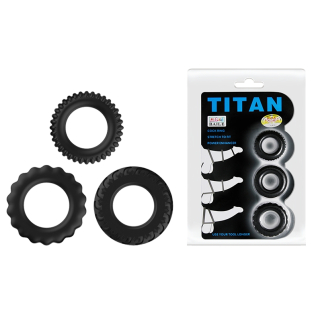 Силіконовий набір з 3 ерекційних кілець LyBaile Titan