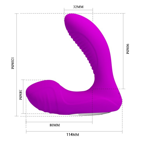 Силиконовый вибромассажер простаты с функцией нагрева Pretty Love ''Lillian'' - 5