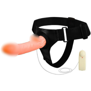 Страпон-мастурбатор унисекс с вибрацией в виде вагины-девственницы BW-010058