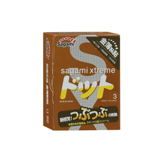 Презервативы с точечной текстурой латексные прозрачного цвета Sagami Xtreme Feel UP 3 штуки