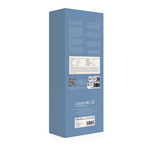 Інтерактивний потужний силіконовий вібратор-пульсатор блакитного кольору Svakom Ava Neo - 6