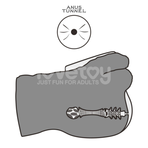 Мастурбатор з анусом та пенісом тілесного кольору зі стрінгами в комплекті Lovetoy Streetgirls #16 with Dildo - 3
