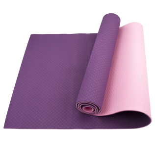 Килимок (мат) для йоги та фітнесу Sportcraft TPE 6 мм ES0074 Plum/Pink
