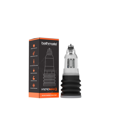 Гідромпом для члена прозорого кольору Bathmate Hydromax 3 довжина до 7,5 см діаметр до 4,5 см - 2