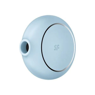 Вакуумный клиторальный стимулятор голубого цвета Satisfyer Pro To Go 3 