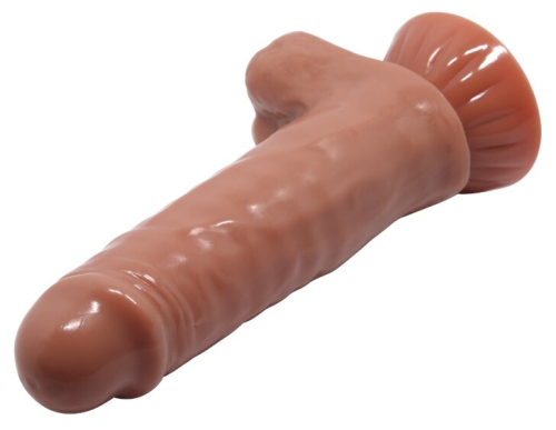 Фалоімітатор 18,5 / 4 см з мошонкою на присоску реалістичний коричневий Beautiful Baron - 6