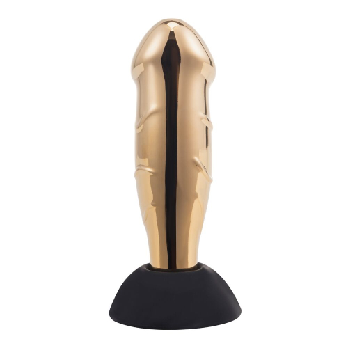 Вибромассажер простаты золотистого цвета Lockink Sevanda Hercules Vibrating - 6