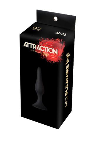 Анальная пробка на присоске черная MAI Attraction Toys №33 - 4