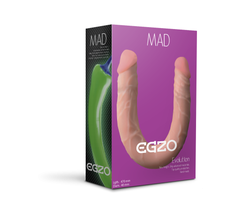 Двосторонній фалоімітатор FLEX&amp;amp;FIX EGZO DL003F - 1