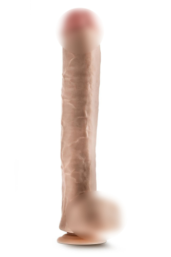 Фалоімітатор гігант реалістичний з яєчками на тілесному присоску Blush Dr. Skin Dr. Michael - 1