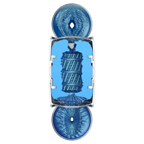 Мастурбатор Двосторонній Анус і Вагіна синього кольору Fleshlight Quickshot Alien - 10