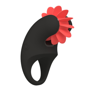 Кільце ерекційне з язичком обертовим для стимуляції клітора 12 kiss силіконове