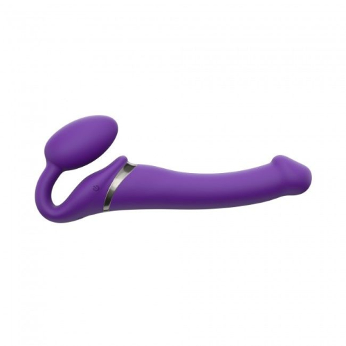 Безремневий страпон з вібрацією і пультом ДУ Strap-On-Me Vibrating Violet m діаметр 3,3 см - 7