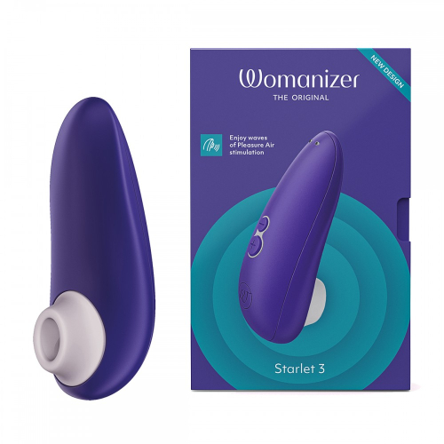 Вакуумный вибратор для клитора цвет Индиго Womanizer Starlet 3 - 1