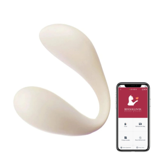 Смарт вибратор для пар силиконовый белый BeYourLover Carla 