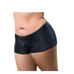 Трусы для страпона черные Blush Temptasia размер 2XL