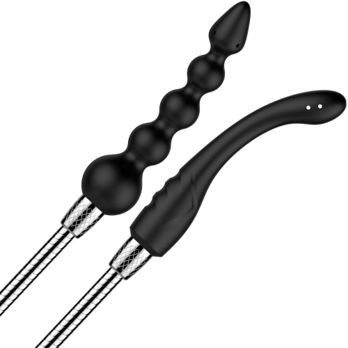 Набір насадок для анального душу чорного кольору Nexus Advanced Shower Douche Duo Kit 2 штуки - 1