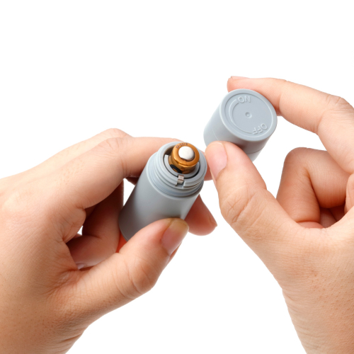 Віброкуль для стимуляції клітора у вигляді помади медичний силікон помаранчева з сірим Iroha Stick Tenga - 5